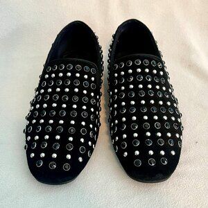 ALDO Montuccio Black Studded Loafers Size 8
